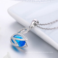 Romantic New Blue Cubic Zirconia 925 Sterling Silver Jewelry